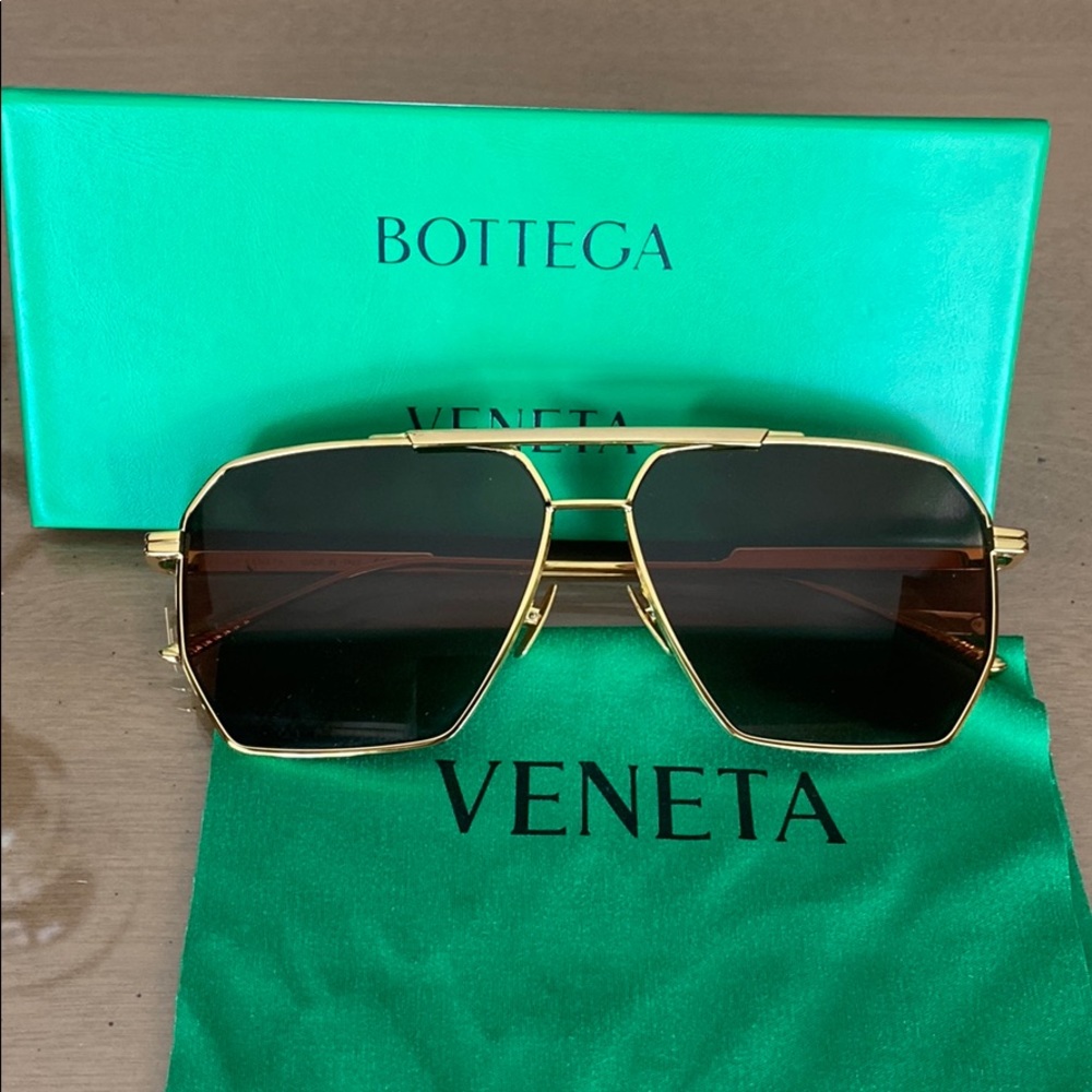 Bottega Angular Pilot Sunglasses